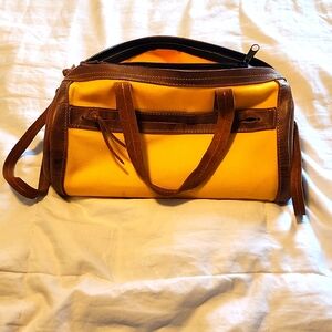 Leather and Canvas Purse